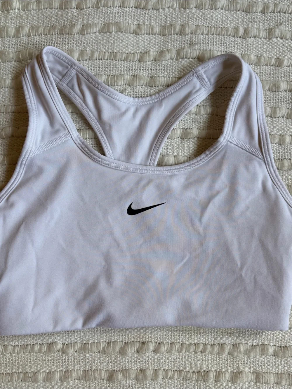Nike White Racerback Youth Kids Girls Sports Bra Size Small